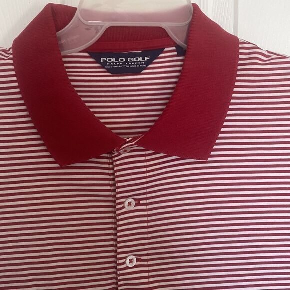 POLO GOLF Men’s Striped Polo Shirt Size L - Picture 2 of 3